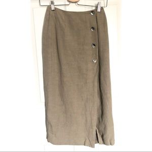 Vintage midi wrap skirt with buttons